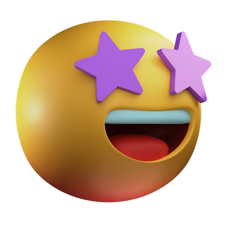 Ojos de estrella  3D Emoji