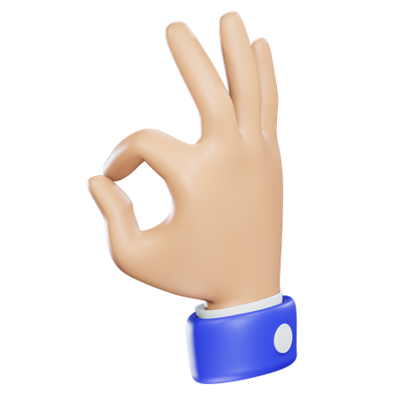 Ok Hand  3D Icon