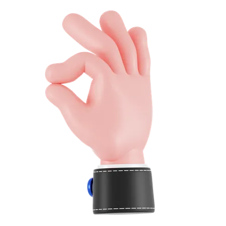 OK Hand Gesture  3D Icon