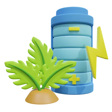 Öko-Batterie  3D Icon