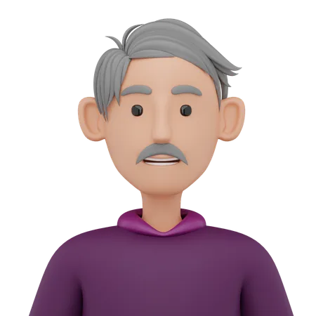 Old Man Avatar  3D Icon