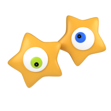 Olhos de estrela  3D Icon