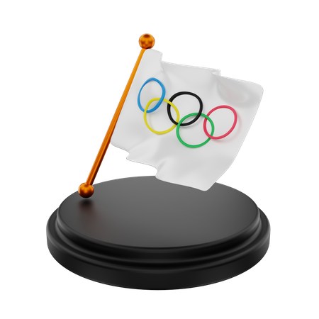 Olympic Flag  3D Illustration