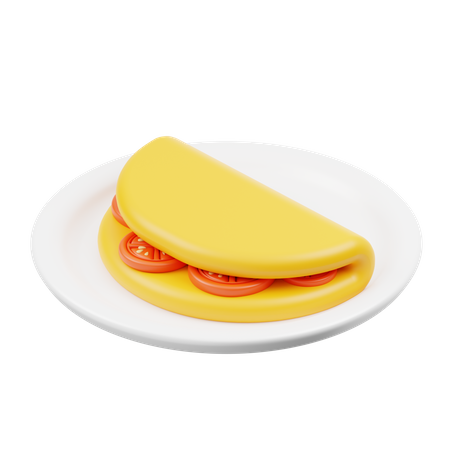 Omelette  3D Icon