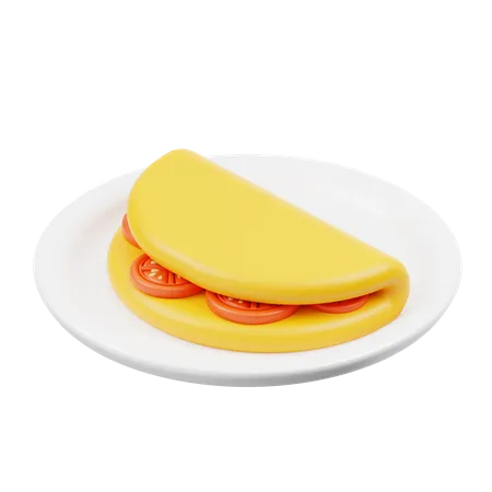 Omelette  3D Icon