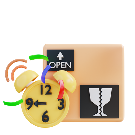 On Time Delivery  3D Icon