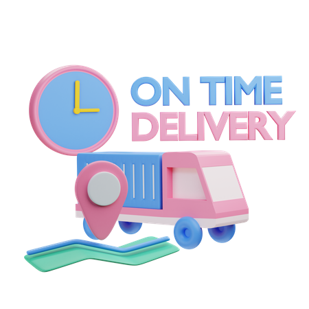 On Time Delivery  3D Illustration