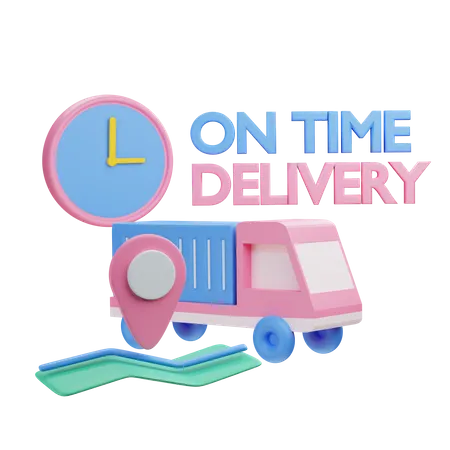 On Time Delivery  3D Illustration