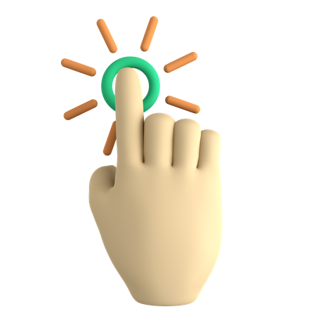 One Finger Click  3D Icon