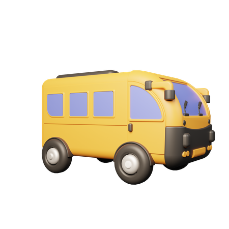 Ônibus escolar  3D Illustration