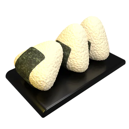 Onigiri  3D Icon