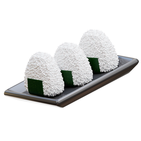 Onigiri  3D Icon