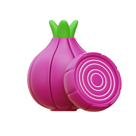 Onion  3D Icon