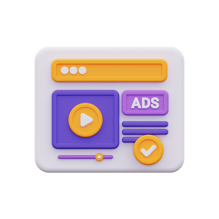 Online Ads  3D Icon