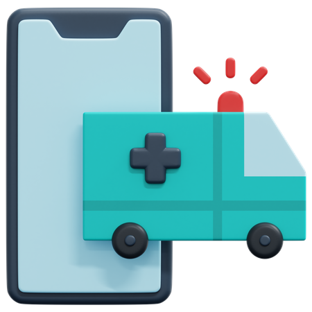 Online Ambulance  3D Icon