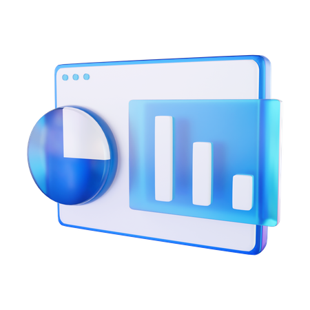 Online Analysis Chart  3D Icon