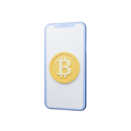 Online Bitcoin  3D Icon