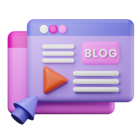 Online Blog  3D Icon