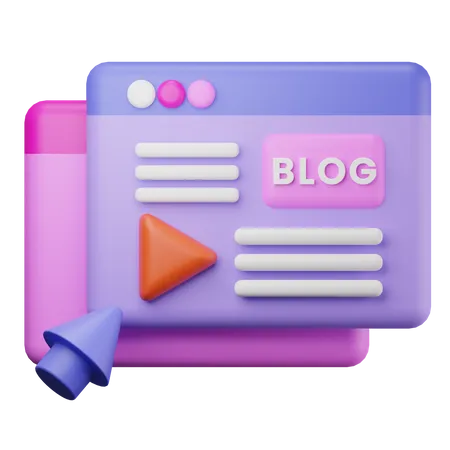 Online Blog  3D Icon