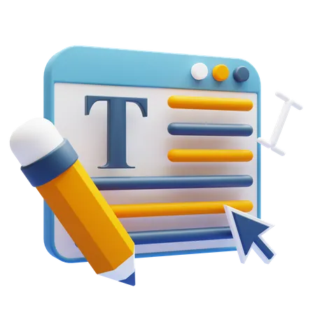 Online Blogging  3D Icon