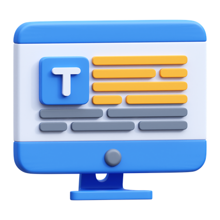 Online Blogging  3D Icon