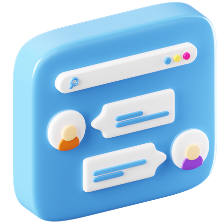 Online Chat  3D Icon