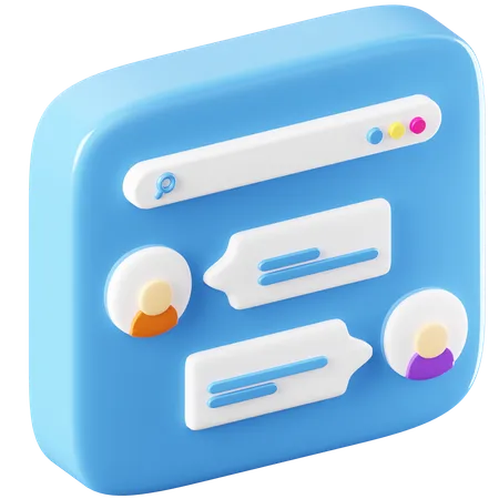 Online Chat  3D Icon