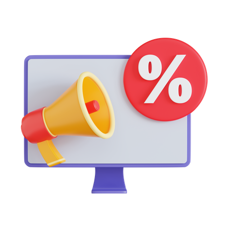 Online Discount  3D Icon