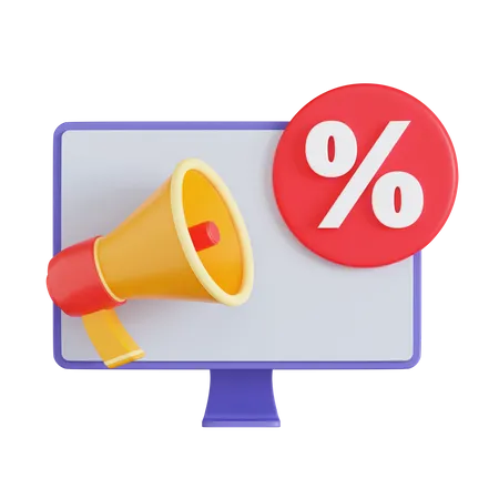 Online Discount  3D Icon