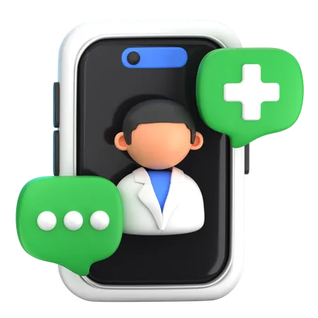 Online Doctor Consultation  3D Icon