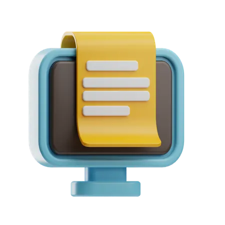 Online Document  3D Icon