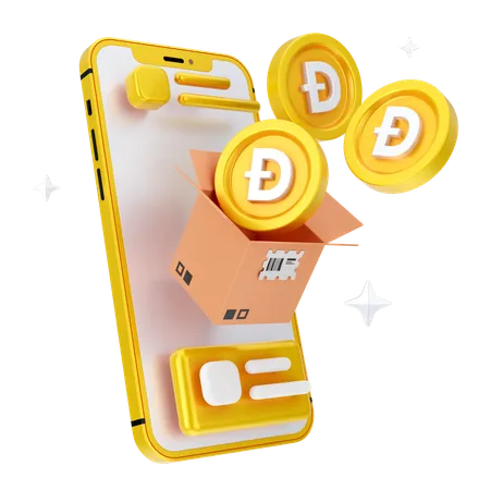 온라인 도지코인 박스  3D Icon