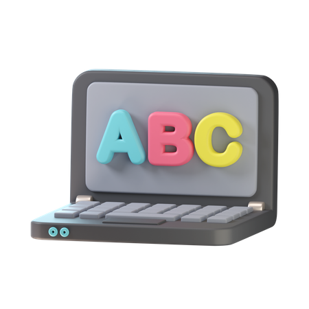 Online English Class  3D Icon