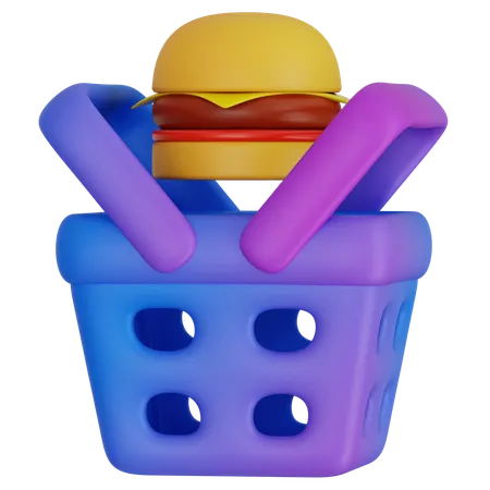 Online Food Delivery Cart  3D Icon