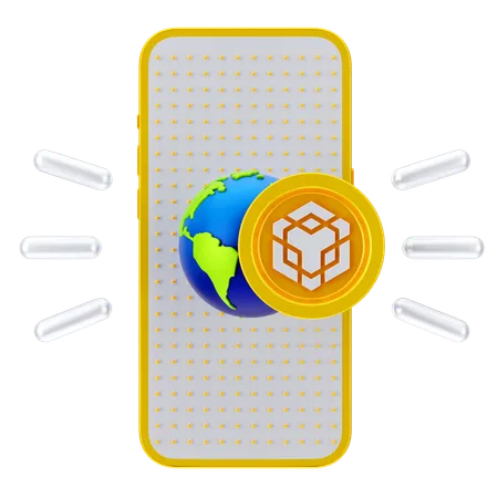 Online Global Binance  3D Icon