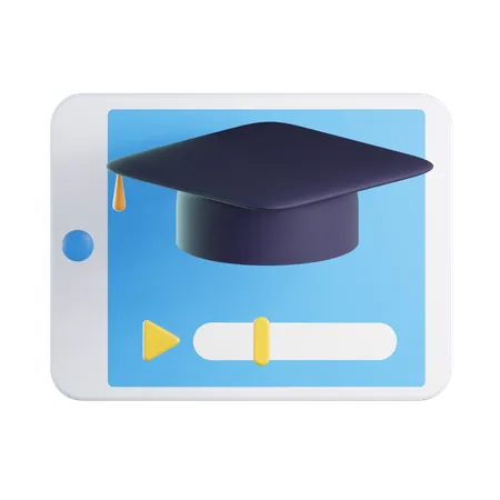 Online graduation  3D Icon