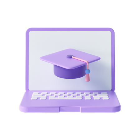 Online Graduation  3D Illustration