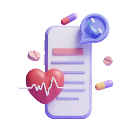 Online Healthcare  3D Icon