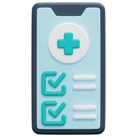 Online Healthcare List  3D Icon