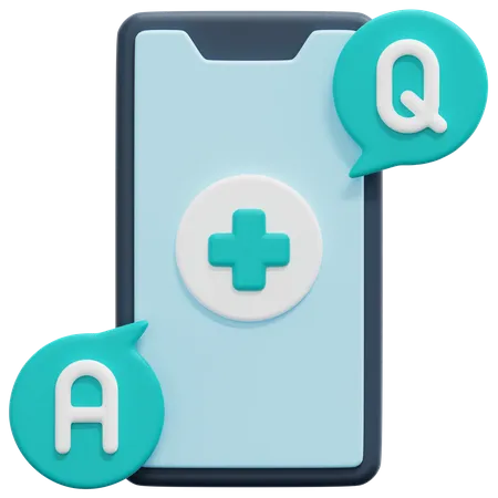 Online Healthcare Support  3D Icon