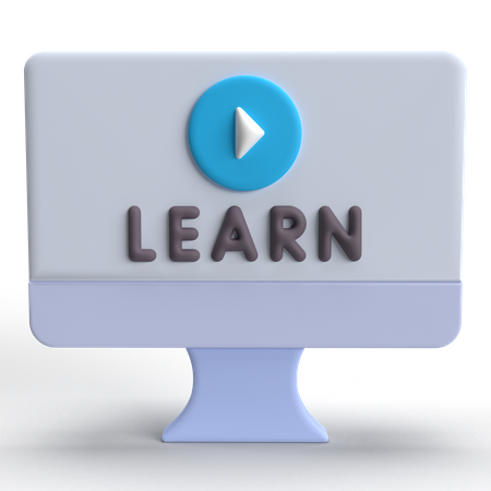 Online Learning  3D Icon