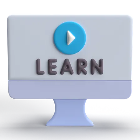 Online Learning  3D Icon