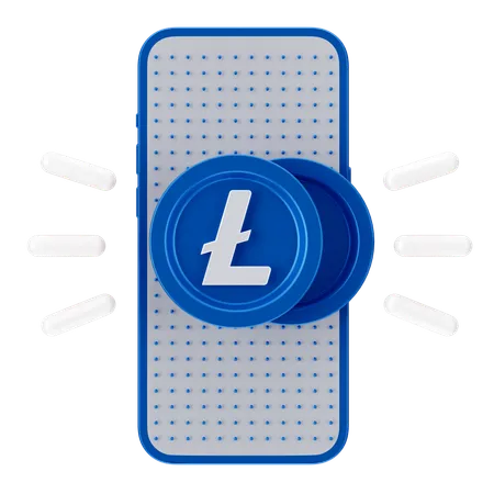 Online Litecoin Coin  3D Icon