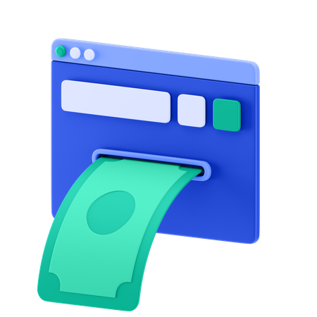 Online Money Withdraw  3D Icon