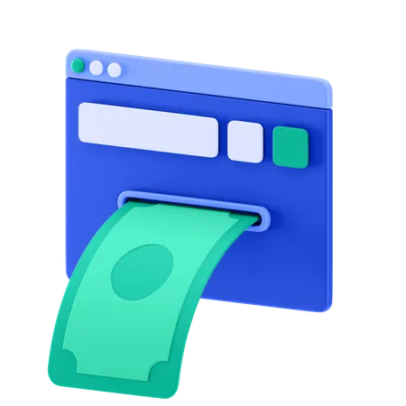 Online Money Withdraw  3D Icon