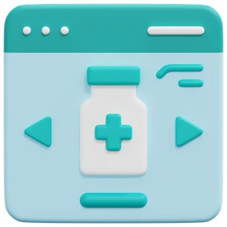 Online Pharmacy  3D Icon