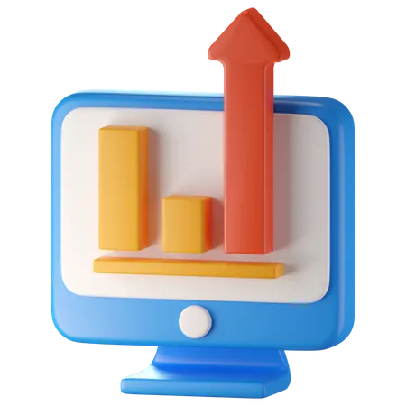 Online Sales Growth  3D Icon