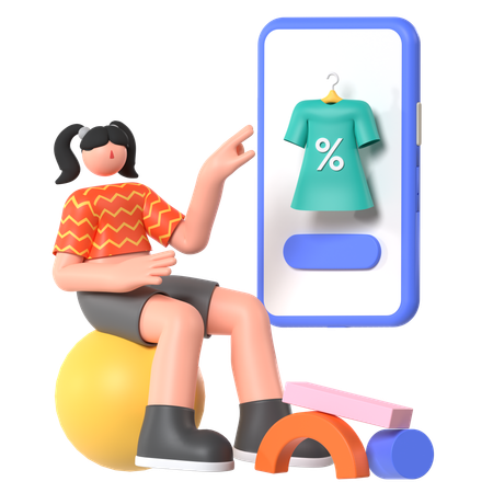 Online Shopping  3D Illustration