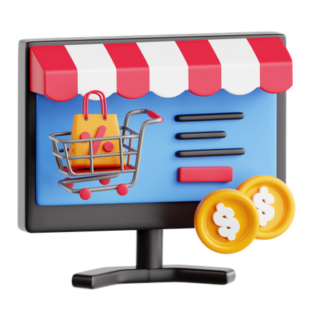 Online Shopping  3D Icon