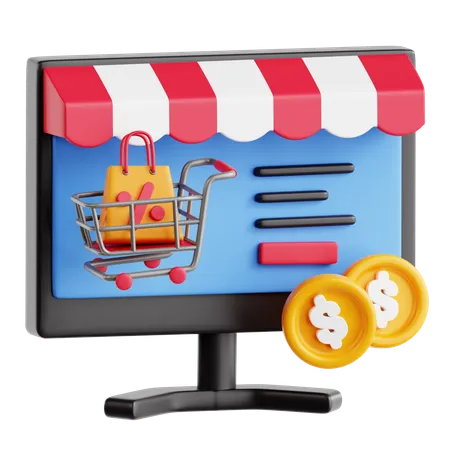 Online Shopping  3D Icon